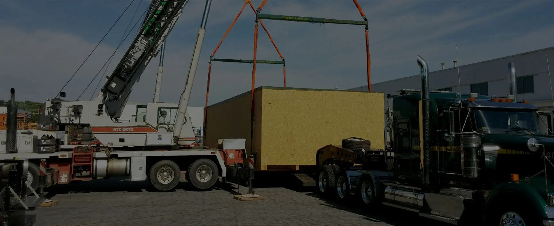 Trucks in sea container terminal